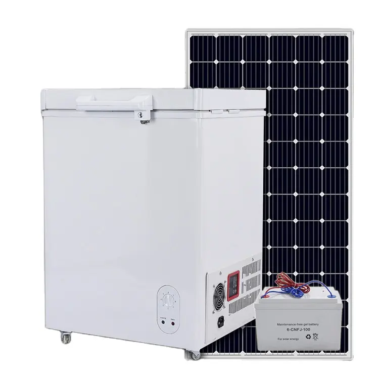 Congélateur portatif à énergie solaire BD/BC-108, 12 volts, 108L