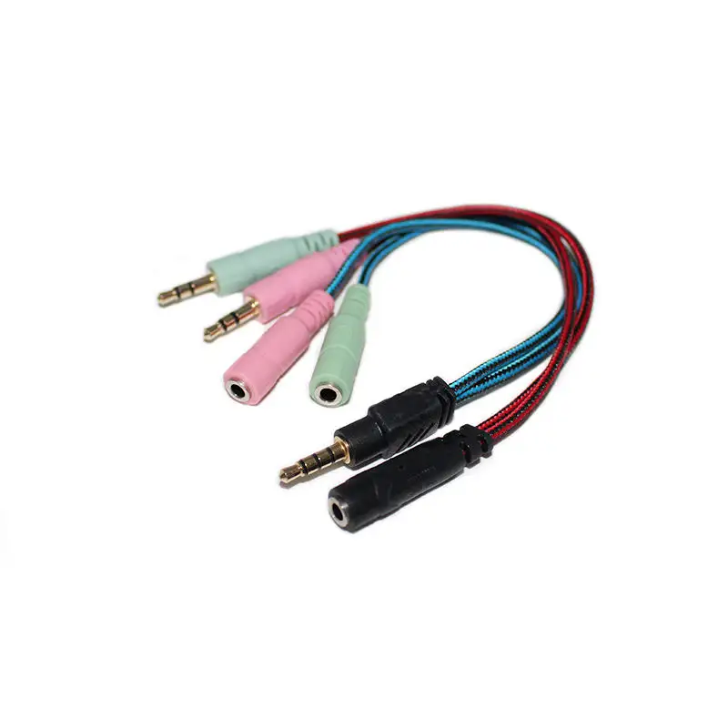 Factory Custom 3.5mm 4-pole Male/Female Audio Cable Jack To Male Female Plug Aux Cable