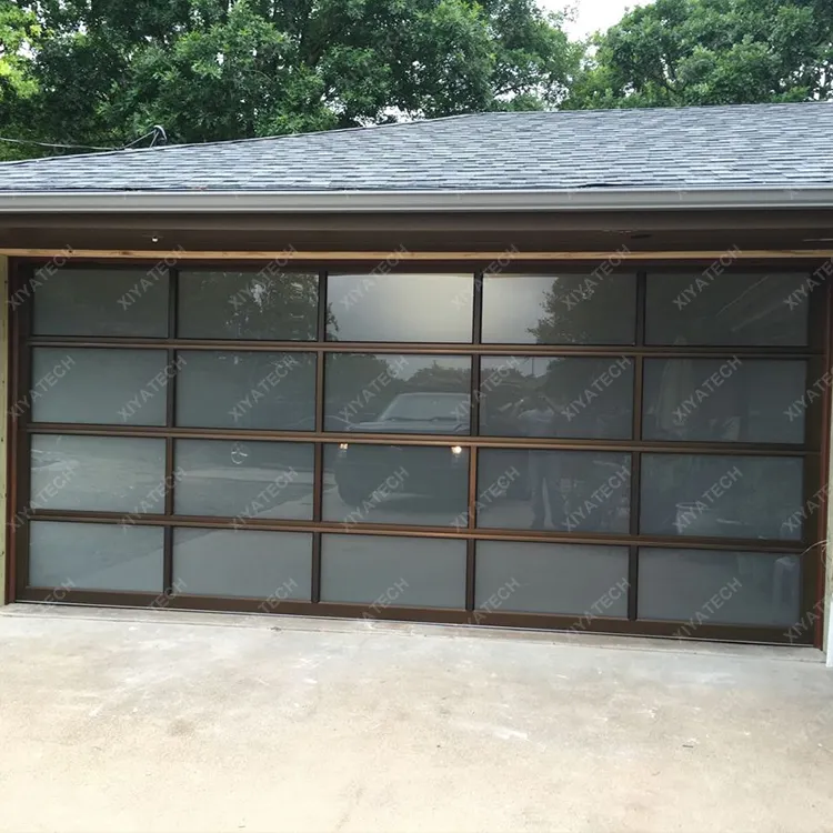 Customized Vertical Bi-Fold Garage Dors For Homes Modern Folding Glass Garage Doors