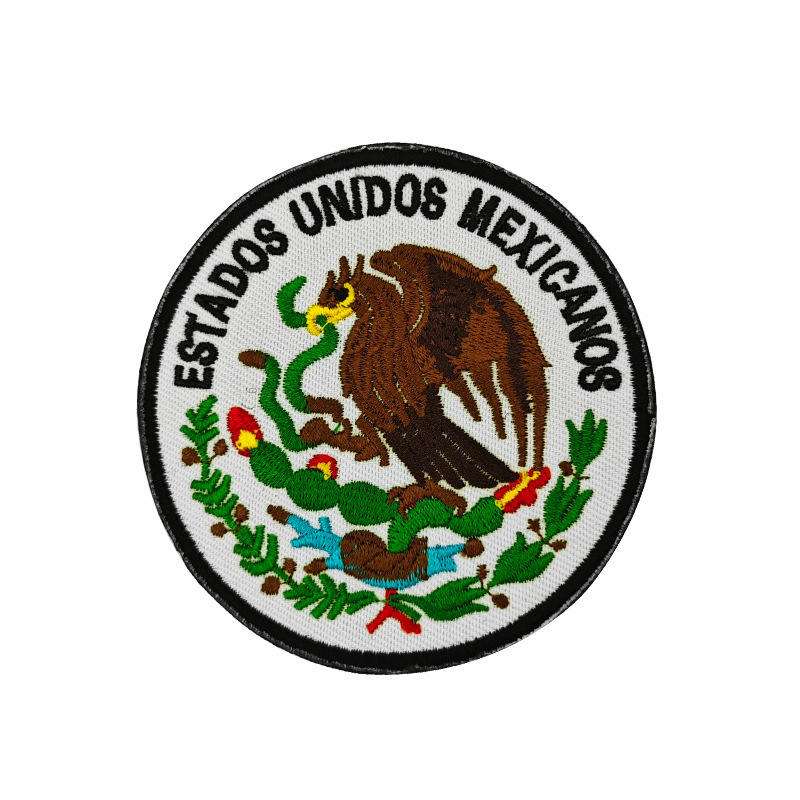 Embroidered round mark