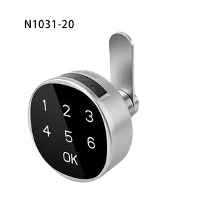 办公室抽屉储物柜锁圆形智能组合USB按钮电池锁 - Product Image 6