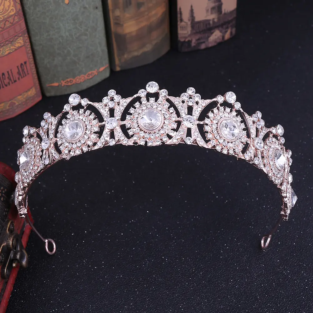 ZGH1188 Coroa de noiva clássica princesa tiaras para mulheres coronha de strass para casamento