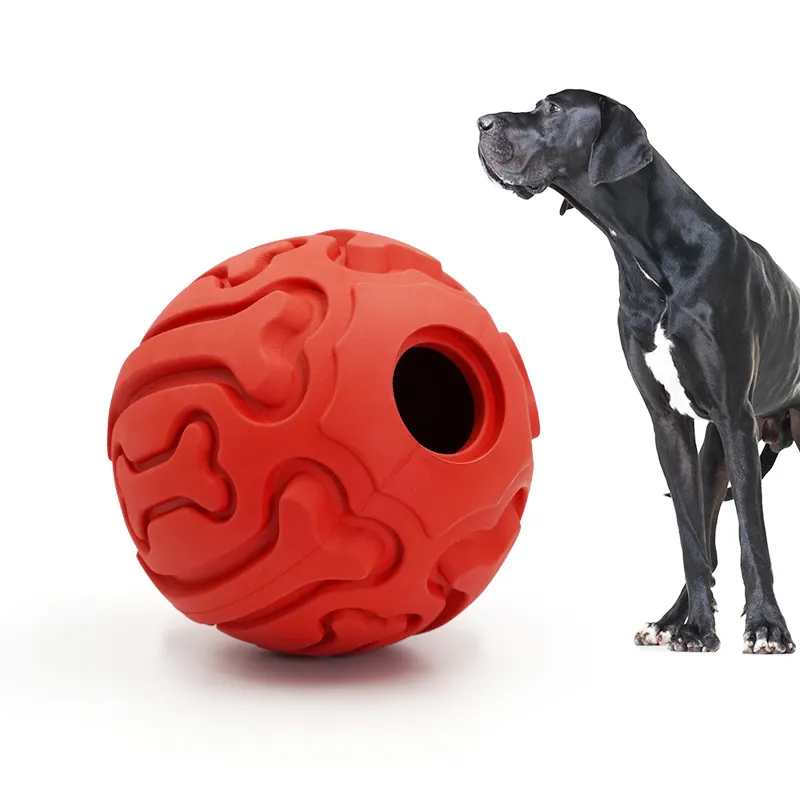 Rubber Dog Chew Toy Outdoor Throwing Dog Play Ball Interactive Fetch Dogs Toy Ball