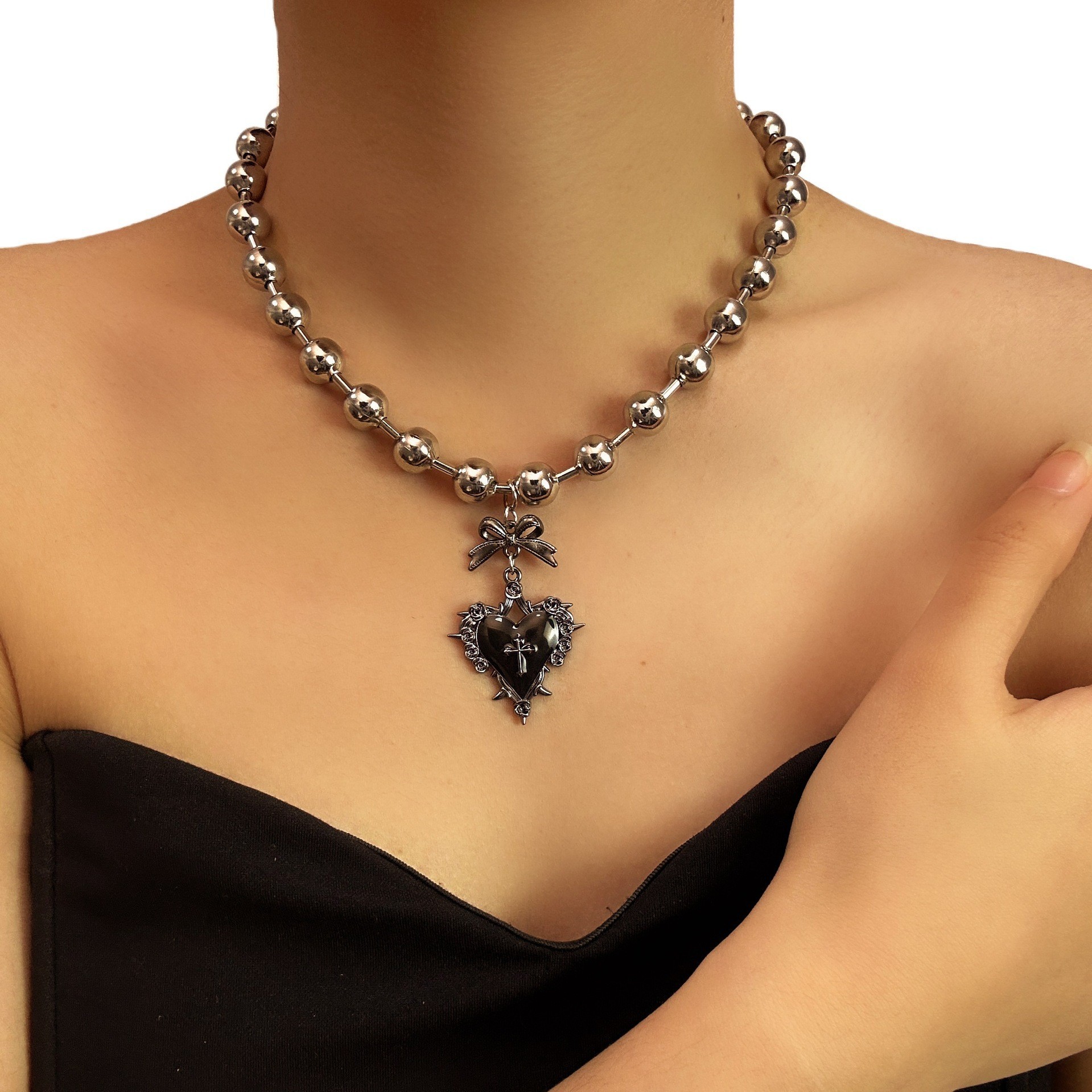 Black Heart Necklace