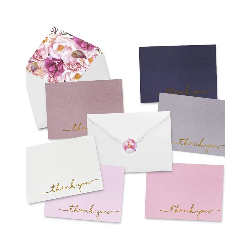 Custom Thank You Cards With Logo Print Thank You Greeting Paper Card Post Paper Card