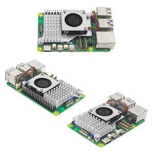 Raspberry Pi 5-го поколения радиатор активный кулер Raspberry Pi5 алюминиевый вентилятор радиатора - Product Image 1