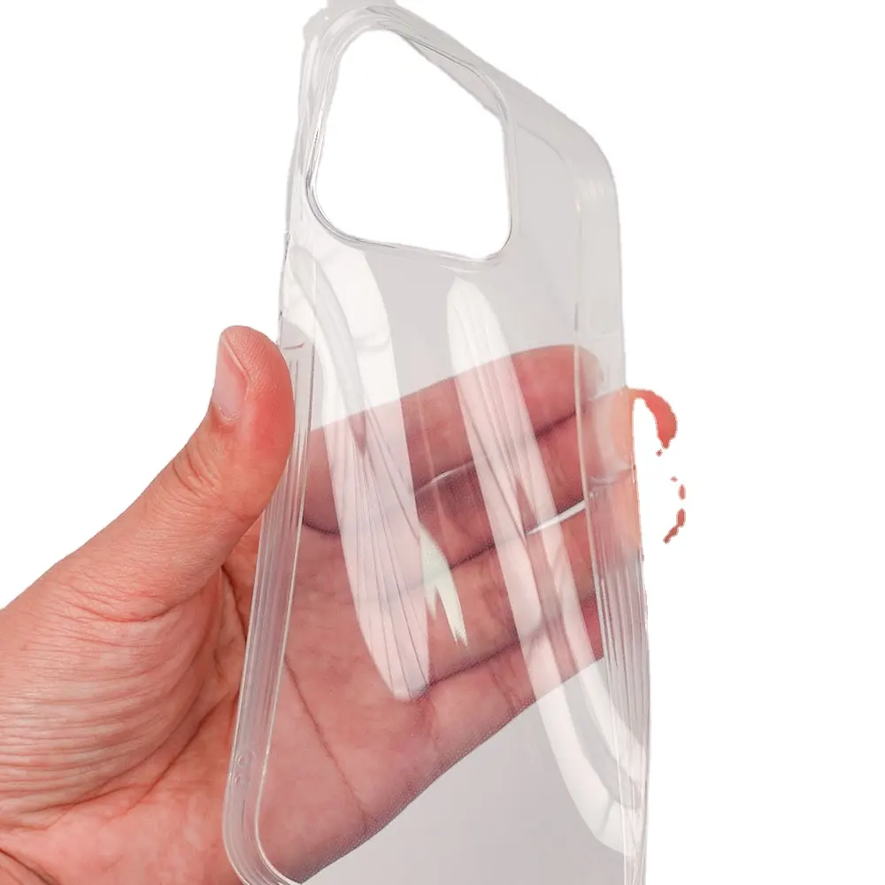 LOGO funda de teléfono con impresión personalizada Tu foto impresa Funda de teléfono Funda de TPU transparente Funda de teléfono móvil personalizada para iPhone15