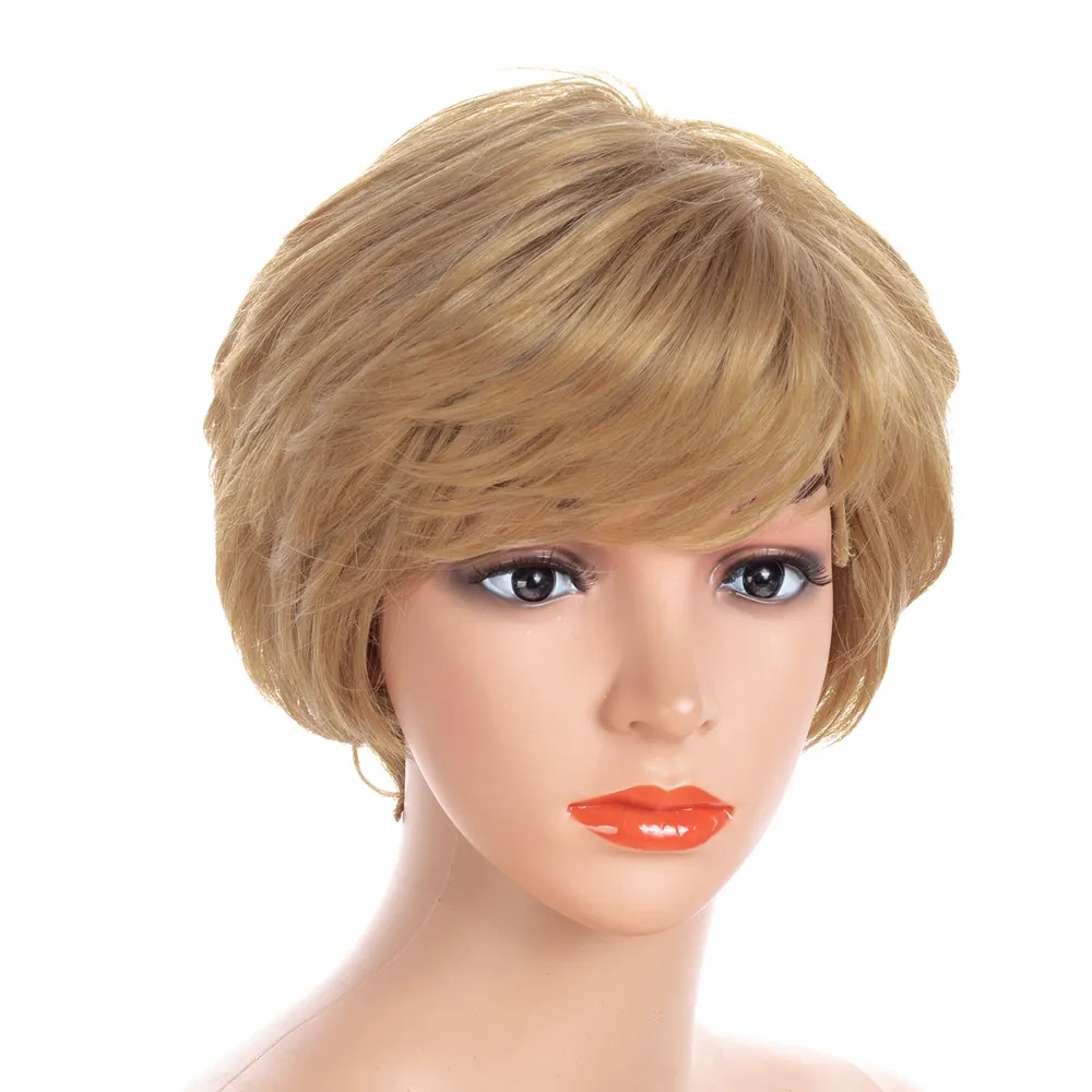 Mengyun New Cute Hairstyles For Short Hair Wig Cheap Bob Straight Synthetic Hair Wig For Women Can Be Adjustable Synthetic hair