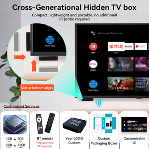 無料のOEMU16TVボックスAndroid4K2024 Allwinner H313 2/16GB OTT Android 10 TVボックスATVシステムセットトップボックス (BTリモート付き) - Product Image 5