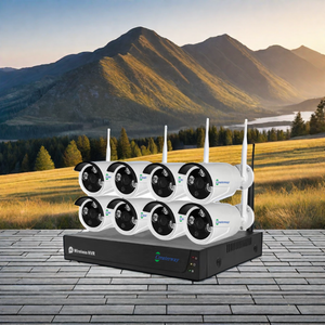 8-Ch canale 5MP HD IP66 Waterproof wi-fi Wireless CCTV kit di sicurezza Black Color Array LED visione notturna mos 3 pz Camera della macchina fotografica - Product Image 6