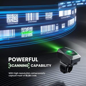 Eyoyo Ring Finger 2D Mini Pocket <strong>Bar</strong> QR <strong>Code</strong> Reader Wearable Portable Barcode <strong>Scanner</strong> for <strong>Android</strong> IOS iPhone - Product Image 2