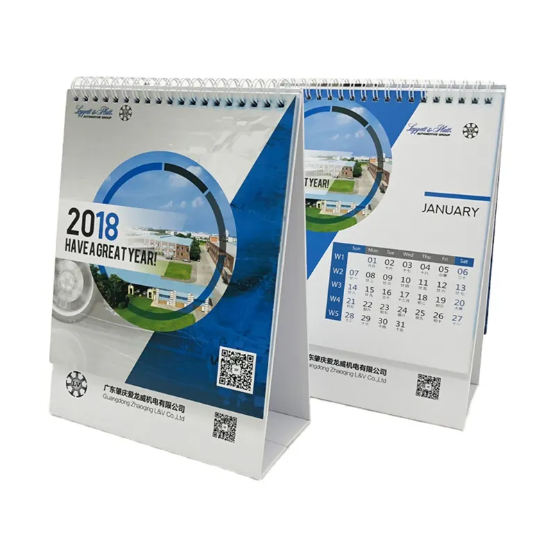 Custom Design Printing Promotion Table 12 Monthly Desk Calendar