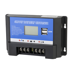 10А 20А 30А 12 В/24 В автоматический PWM контроллер солнечного заряда двойной USB 5 В/2,5 А выходной Контроллер заряда батареи - Product Image 3