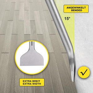 SDS Max 3" X 12" <strong>Tile</strong> <strong>Removal</strong> <strong>Chisel</strong> Bit, Angled <strong>Crank</strong> Wide Head Scapping Tool for Floor Wall <strong>Removal</strong> Concrete Demolition Work - Product Image 3