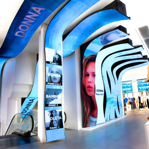 Personalización de alta definición Publicidad Impermeable Led Pantalla suave Interior Led Curvo Anuncios Pantalla Led flexible Pantalla de pared