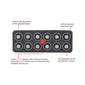 12V 12-Way silikon basmalı düğme anahtarı Panel renk LED su geçirmez elektronik 50A DC değerlendirme RVs tekneler araç modifikasyonları - Product Image 2