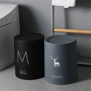 Baño paso mujer higiene servilleta basura papel de pie contenedor de basura cubo de basura de plástico 12L cubo sanitario sin contacto - Product Image 6