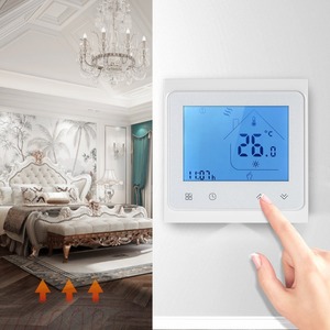 Termostato de calefacción de suelo eléctrico programable de 16A, controlador de temperatura, pantalla táctil LCD con retroiluminación, función de Control de voz - Product Image 6