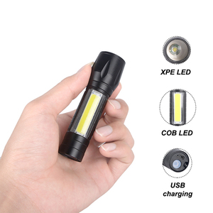 Mini torcia COB luce laterale multifunzionale vintage pieghevole retrò usb ricaricabile torcia a LED torcia Set torcia - Product Image 4