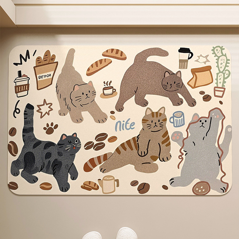 Un chat qui aime le café
