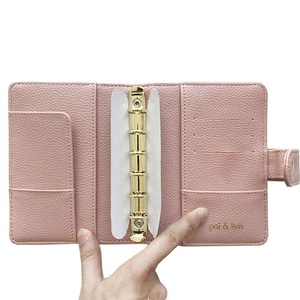 Factory Custom A5 A6 Datei ordner Nachfüll bares Notizbuch PU Leder Taschen halter 6 Ring Planer Ordner Niedliche Lose blatt Journal Tasche