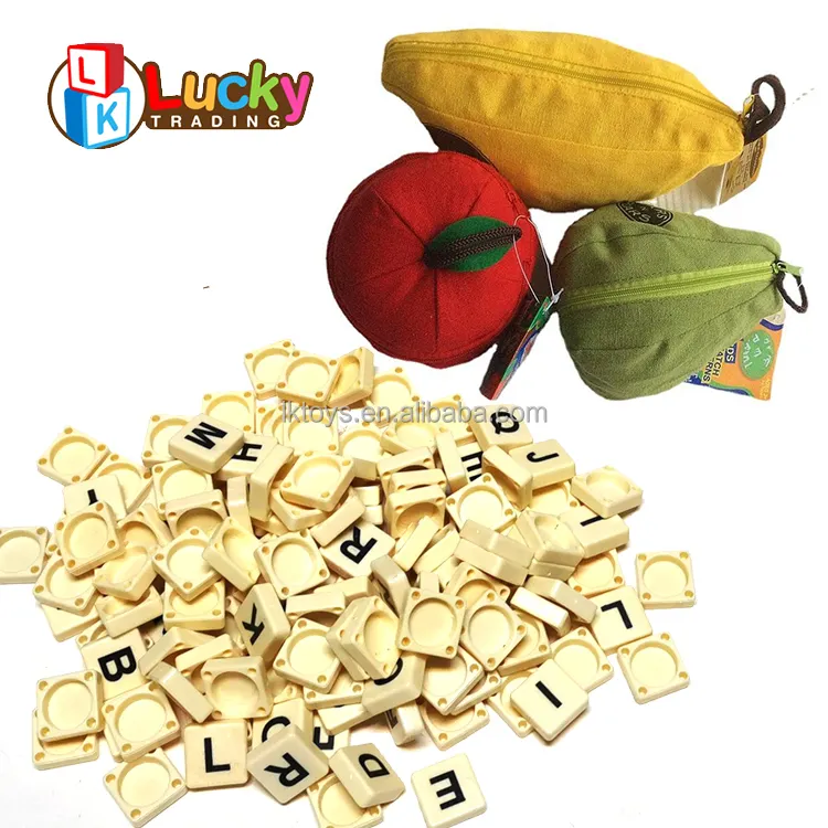 Puzzle de bureau pour enfants jeu de société apprendre mot anglais Scrabbles en plastique intelligents tuiles jeu de société orthographe jeu de mots