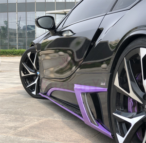 BMW I8カーボンファイバーTCスタイルサイドスカートボディキットフロントロッドエッジリアディフューザーリアスポイラーカバートリム2014-2018年に使用 - Product Image 4