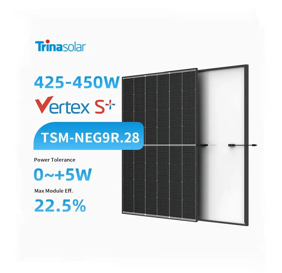 Trina Solar Panels Vertex S+ TSM-NEG9R.28 430W 435W 440W 445W N-type i-TOPCon Dual Glass PV Panels Home Solar Energy System