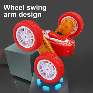 4WD 2.4GHz RC รถสตันท์ของเล่นรีโมทคอนโทรลรถหมุนได้สองด้านยานพาหนะโลหะไฟ LED ที่ชาร์จ USB รวมของเล่นเด็ก - Product Image 4