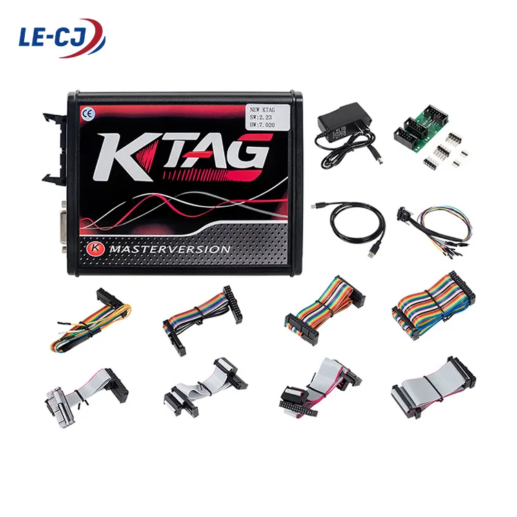 Top Unlimited 2.80 EU Red Kess V5.017 OBD2 ECU Chip Tuning K-TAG 2.25 V7.020 4 LED KESS Master ECU Programmer Tool BDM Adapter