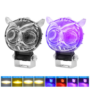 YD-TC18-<span class=keywords><strong>B</strong></span> renkli LED motosiklet sürüş Pod ışıkları baykuş farlar spot motosiklet ATV kamyon için