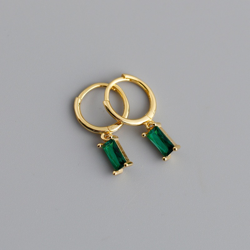 YHE0252 Green Stone-Gold Color