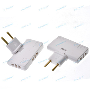 Enchufe giratorio de 180 grados Convertidor de enchufe de la UE 3 en 1 Enchufe de extensión de la UE de viaje Enchufes adaptadores de salida inalámbricos delgados de enchufe múltiple - Product Image 2