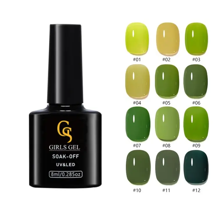 Améliorez votre jeu d'ongles avec le vernis à ongles GS Girlsgel UV Commandez aujourd'hui Ensemble de vernis à ongles en gel de marque privée OEM avec logo personnalisé