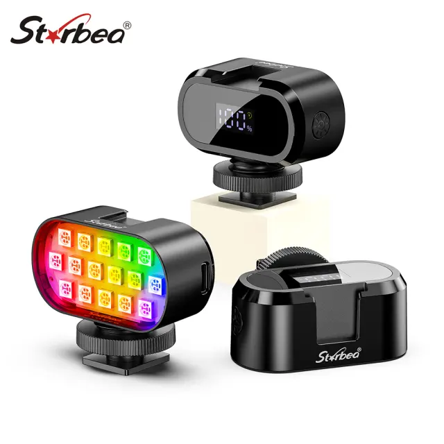 BAFANG Super Mini Video Light Recargable RGB Iluminación suave Vlog Luz de relleno para iPhone Cámara Gopro