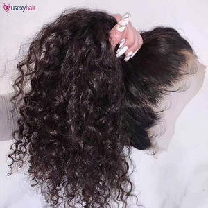 Großhandel 360 HD Frontal Glueless Lace Nagel haut ausgerichtet Pre Zupfen Wasserwelle Perücke Lace Front 100% Raw Human Hair Perücke für Frauen