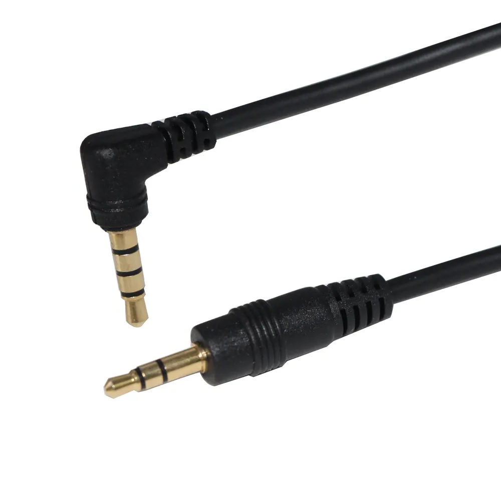 2 Rca 3 pole 4 polos Aux estéreo 2-male 3,5mm Jack Cable de Audio adaptador macho a macho