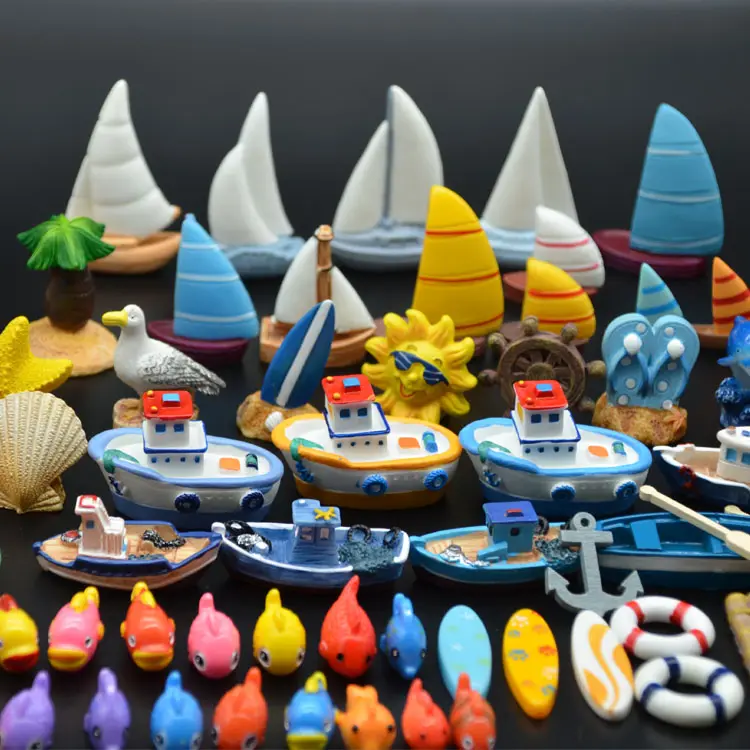 Artesanía adornos estatua personalidad de regalos creativos barco estatuilla figura barco