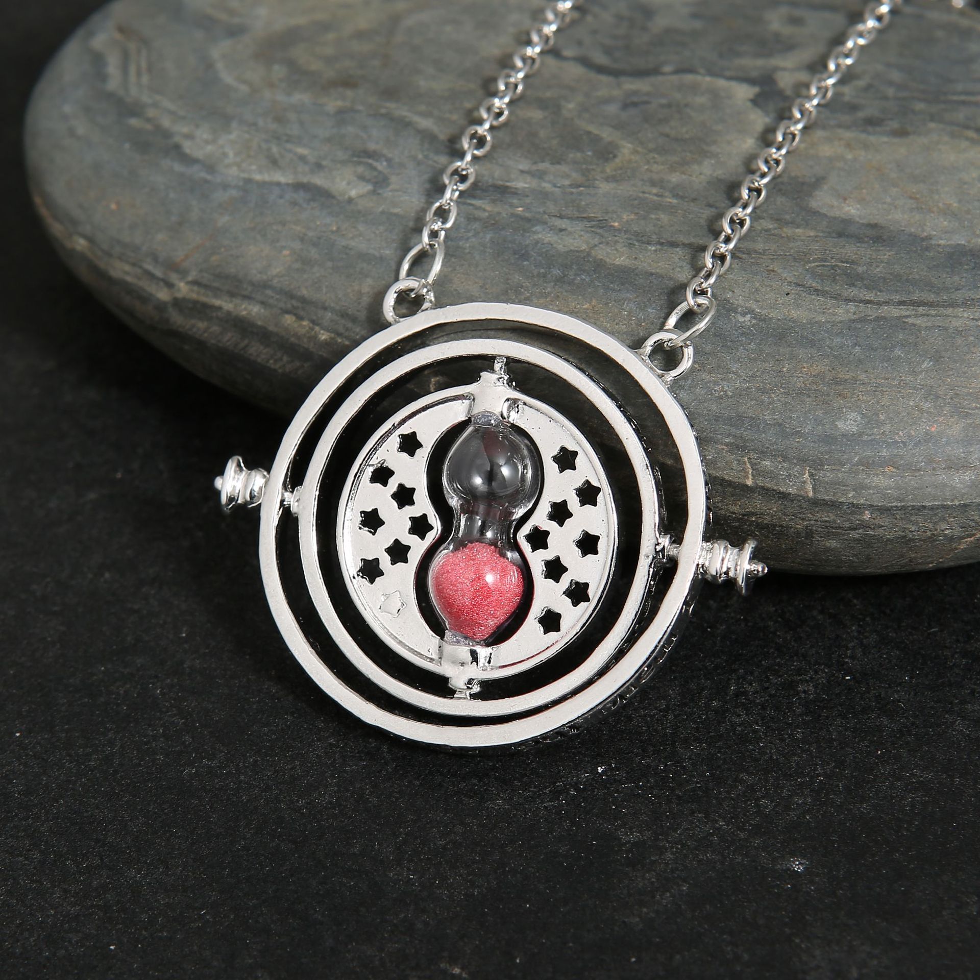 Métal Argent Sable Rouge
