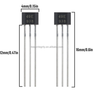 20Pcs 49E OH49E SS49E S49E TO-92S Hall-Effekt-Sensor 3-poliger Magnet detektor für Arduino