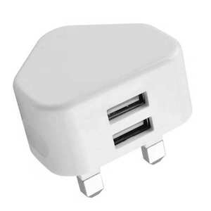 3针英国插头5V2A Usb充电器2 Usb端口旅行充电器手机笔记本充电器通用电源适配器