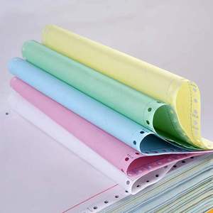 Papel continuo de tamaño personalizado, 1-6 capas, formulario de impresión por ordenador, hoja de papel sin carbón NCR personalizada