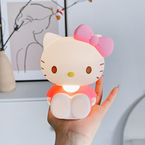 הסיטונאי איור ילדים מתנות יום הולדת אנימה hellokitty עין הגנה מפני מיטת מיטת מנורת לילה אור סטודנט 3d בובה