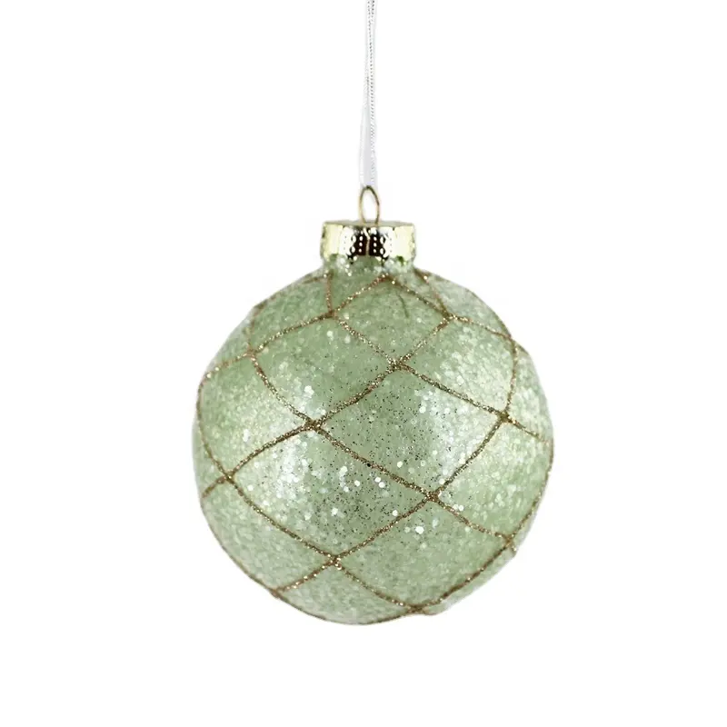 decorative ornaments 8cm christmas tree glass hang ball