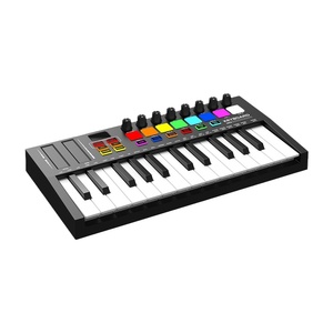 Teclado MIDI de 25 teclas Controlador MIDI de audio profesional Teclado de almohadilla de percusión de arreglo portátil inteligente - Product Image 4
