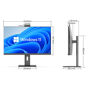 Hepsi bir PC 23.8 inç özel logo OEM masaüstü bilgisayar 4-13th Gen Intel Core I3 I5 I7 I9 tam Set oyun iş AIO PC - Product Image 2