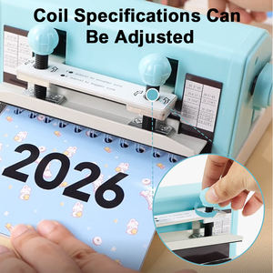 Rilegatrice Manuale da Tavolo A4 a Spirale Doppia 2:1 con Anelli in Plastica, Macchina per Rilegatura Economica - Product Image 5