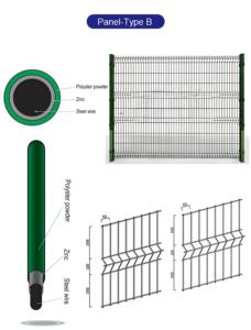 Factory Direct Pfirsich förmige Säule Villa Geländer netz Isolation snetz Gebogenes Eisendraht zaunnetz für Sicherheits wände der Gemeinschaft - Product Image 2
