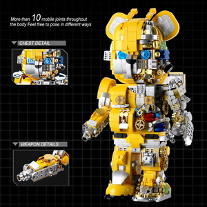 1961PCSビルディングブロックフィギュアアクションおもちゃアセンブリプラスチック小粒子DIYロボット教育玩具ビルディングブロックセット子供用 - Product Image 4