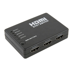 Fabrika toptan 5 Port HD MI anahtar ayırıcı 1080P Video IR uzaktan kumanda 5 1 Out HD MI Switcher kutusu